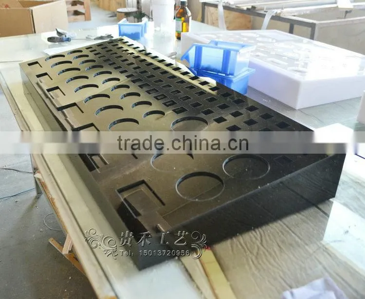 High-end 3CE acrylic cosmetic display plexiglass makeup counter