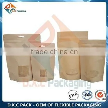 Manufacture Food Grade Kraft Bags With Window