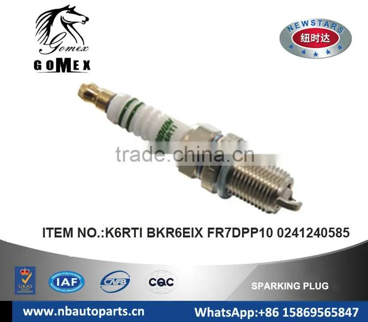 High Quality Auto Spark Plug K6RTI BKR6EIX FR7DPP10 0241240585 for AC BMW CATERHAM DAIHATSU OPEL PANTHER PEU.etc.