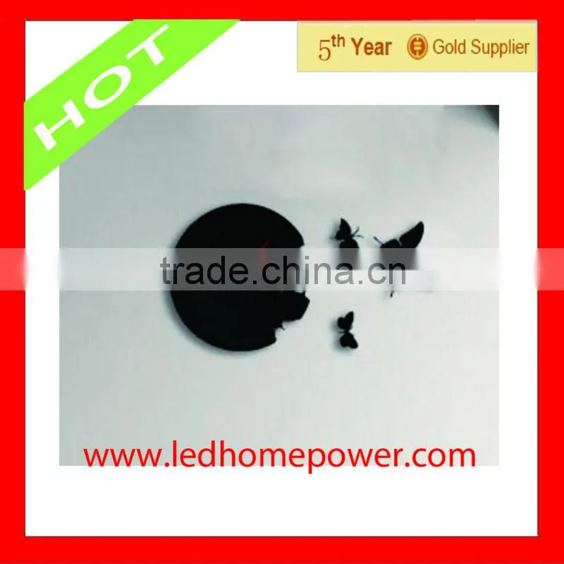 Newest DIY stereo home decorative butterfly wall clock sale