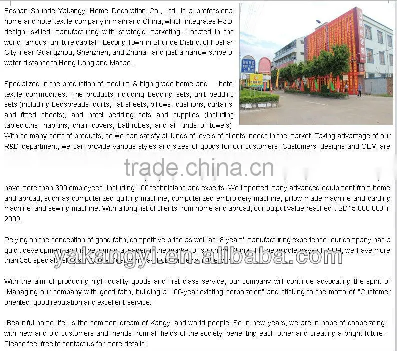 foshan factory wholesale table linens