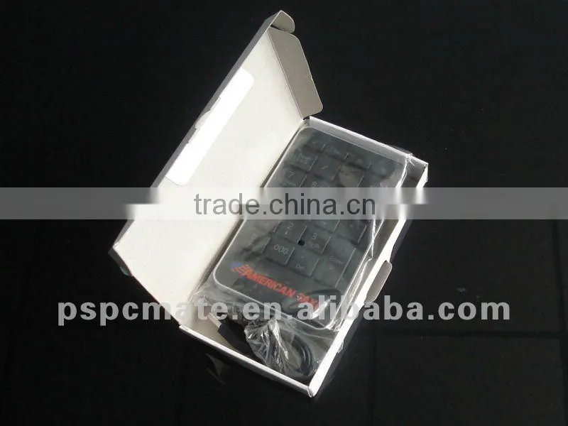 Mini wired USB Numeric Keypad with Blue Led Light
