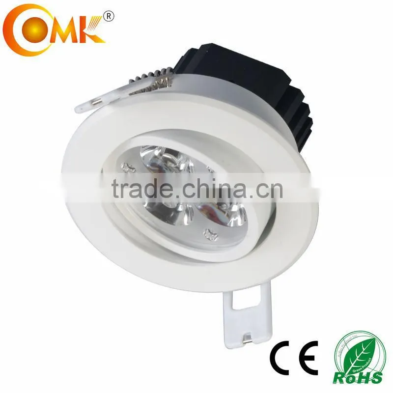 recessed adjustable Downlight Led 9W 220v AC warm white 3000k