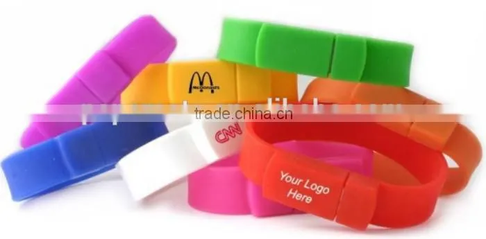 Wrist band silicon usb flash drive for promotional gift