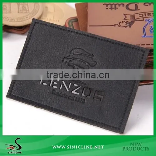 Sinicline custom technology jeans leather labels for sale