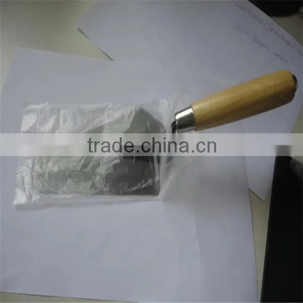 wooden handle with metal button, bricklayer trowel,carbon steel blade construction tools