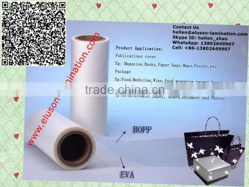 30 micron Matt BOPP Velvet Thermal Lamination Film Roll
