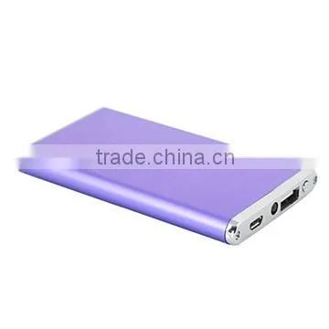 6000mah Polymer Lithium aluminium alloy Battery Power banks For Mobile Phone