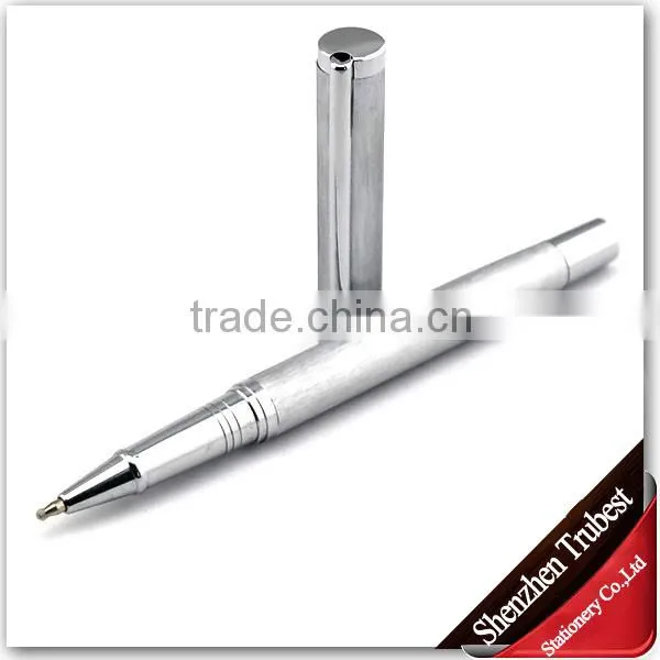silver ballpoint pen