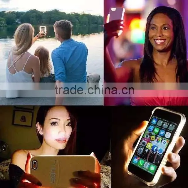 Fashion LED Light Iiuminated Selfie Case For Plastic Cover