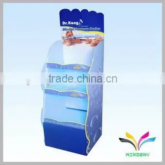 Customized paperboard floor stand shop display stand