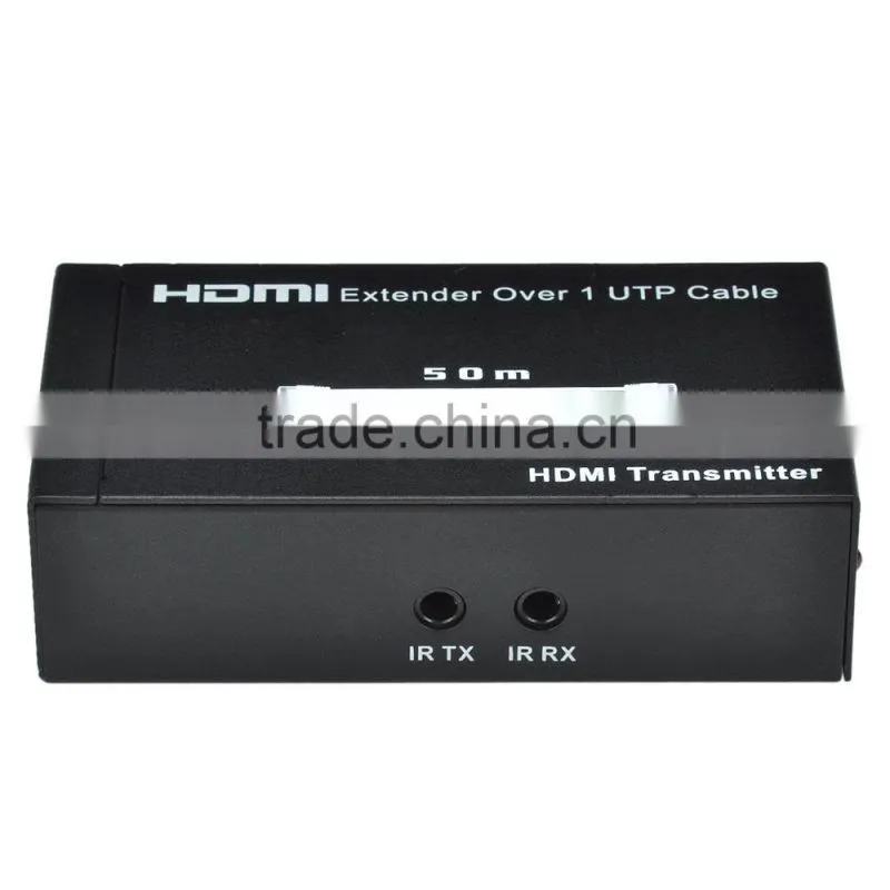 CHEERLINK HDMI V1.4 Extender to CAT-6 Infrared Single Network Cable Extender Set w/ Dual IR Control - Black