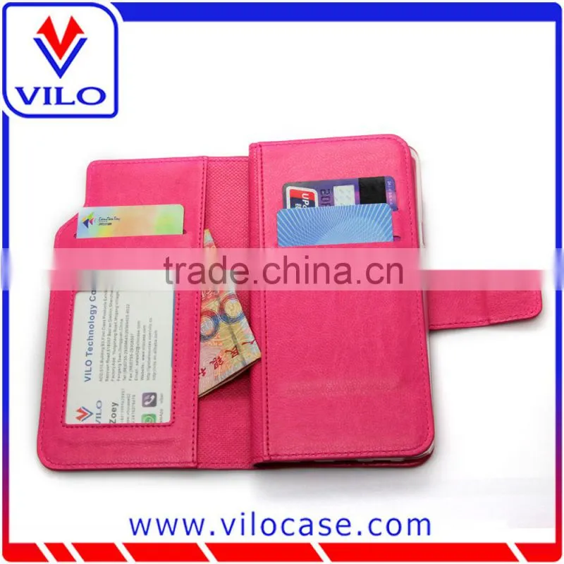 Cheapest many card holders wallet leather case for samsung Galaxy Note 5