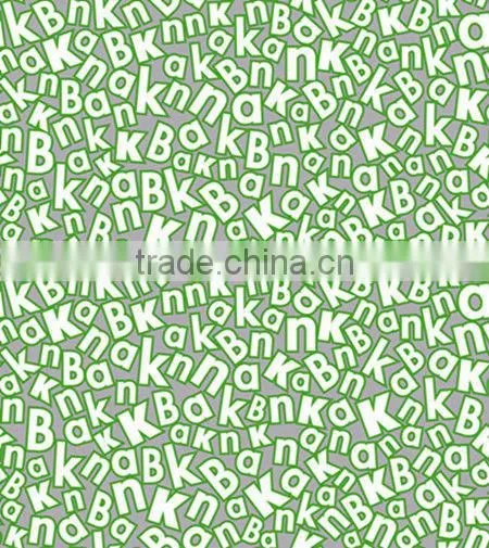 100% polyester letters print taffeta fabric