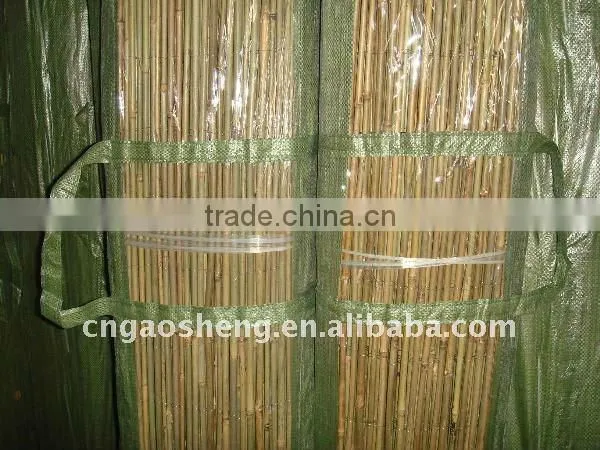 rolled bamboo fence