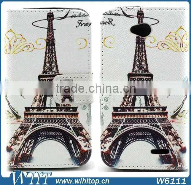Cell Phone Protective Case for LG L70, Colorful Painting Leather Case for LG Optimus L70