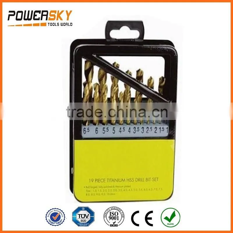 HSS black and gold drill bits