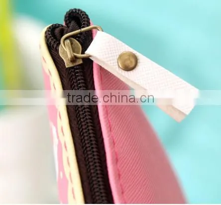 Wholesale squeeze PU leather coin purse with low price