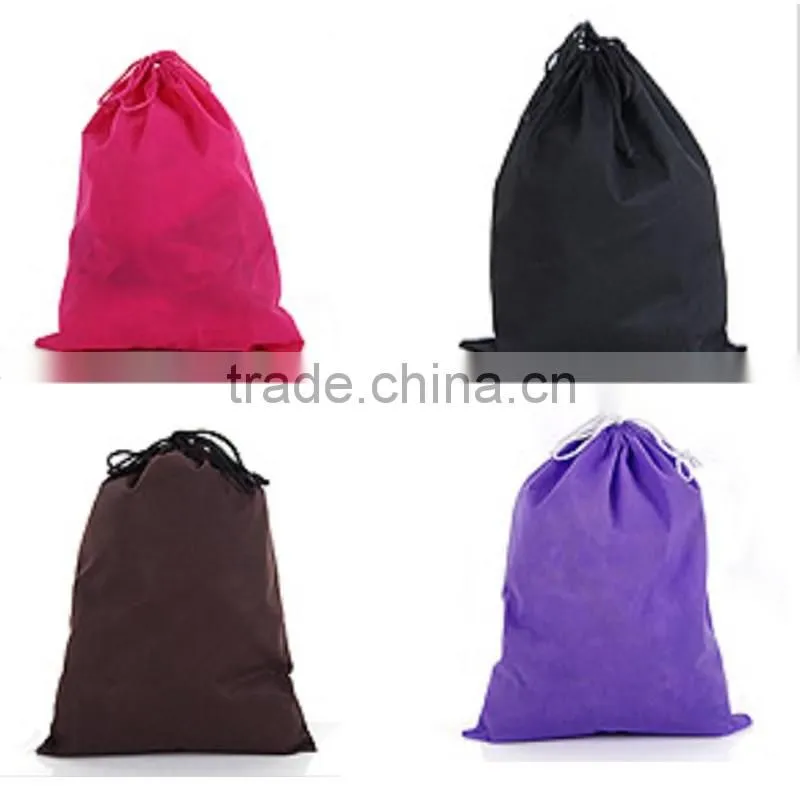 Promotional recycle non woven drawstring bag with high quality