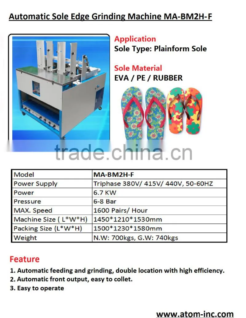 2016 Manufacturer double sation automatic edge grinding machine for EVA sole