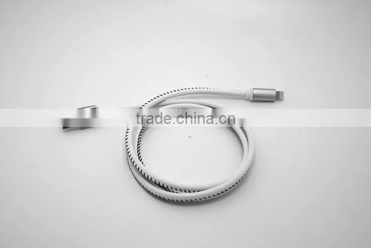 8 pin leather usb cable for IPhone