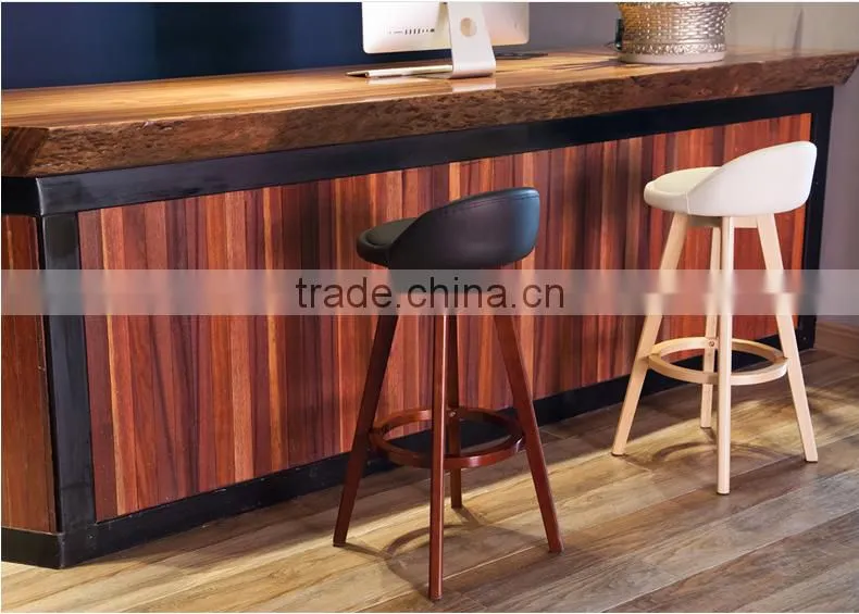 Creative Fashion Wooden Bar Chair,Wooden Bar Stool