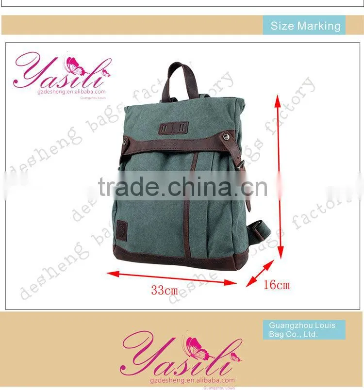 2014 Vintage Canvas Travel Backpack Weekender Bag,College Backpack,camping hiking sport backpack