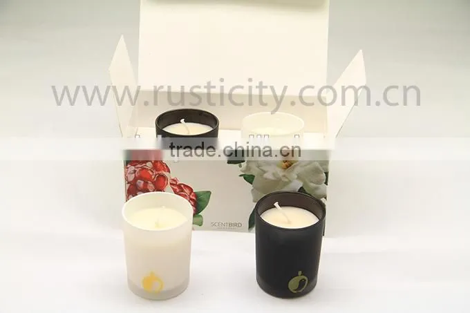 Aroma fragrance paraffin wax in frosted glass jar