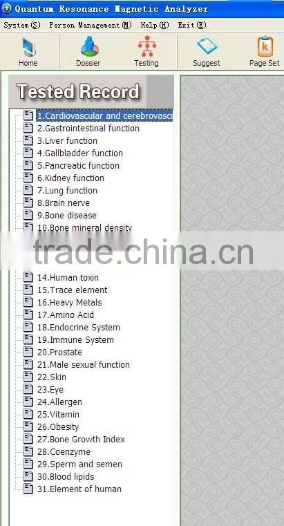 34 REPORTS goods from china quantum magnetic body analyzer