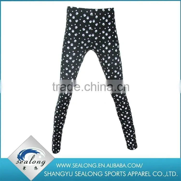 Wholesale Custom Digital Printed cotton spandex Skull tights Legging