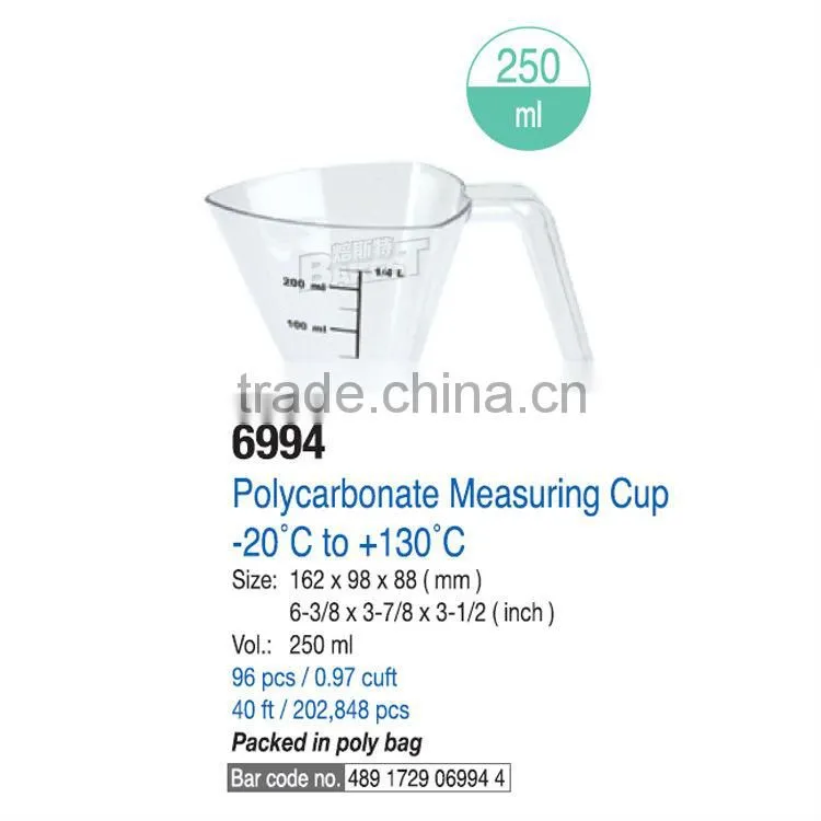 Best PC Triangle transparent small plastic clear measuring cup with handle for cooking with handle kitchen tools