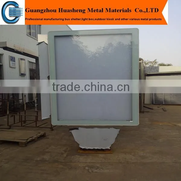 prefab led advertising light box with post,stainless steel led advertising light box
