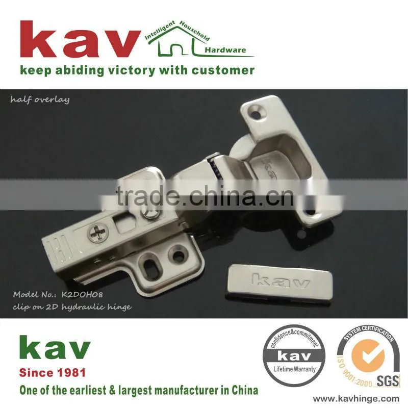 2D detachable adjustable hydraulic door closer hinge