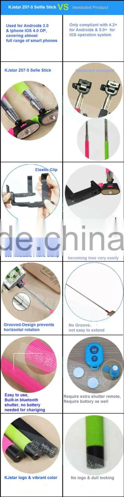KJstar Z07-5 Wireless Mobile Phone Monopod