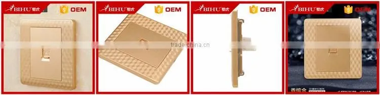 BIHU golden single double female wifi data internet rj45 connector socket