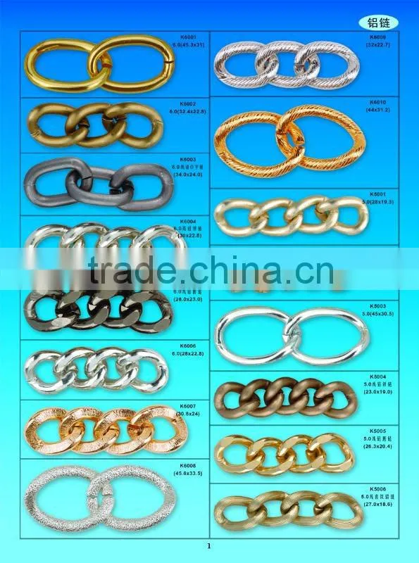 fashion jewelry aluminum double chains