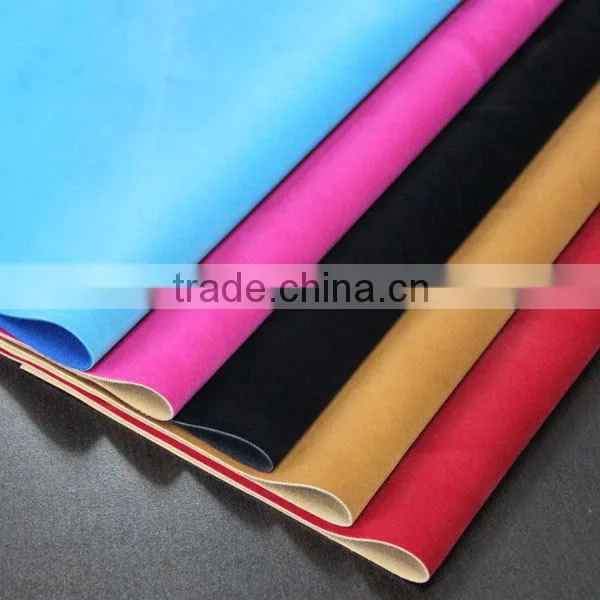 flocking pu leather PU synthetic leather for making shoes from China wholesale faux leather fabric