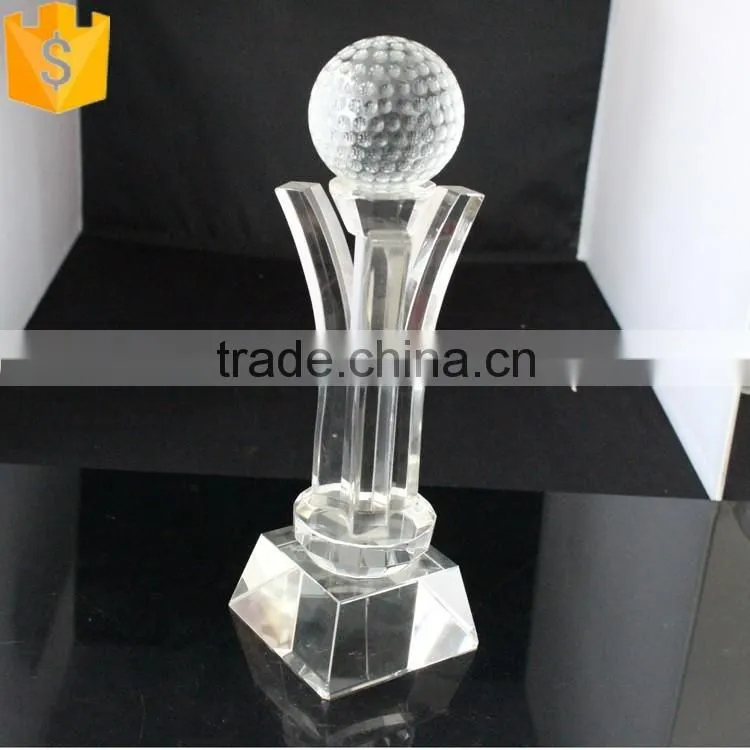high quality crystal cup trophy with ball