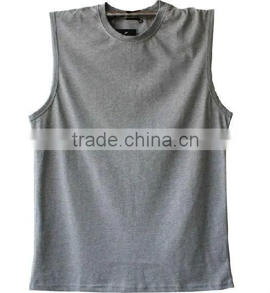 Loose mens tank top with wide shoulder