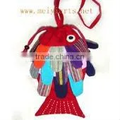 100% cotton cute animal bag in fish shape L0833