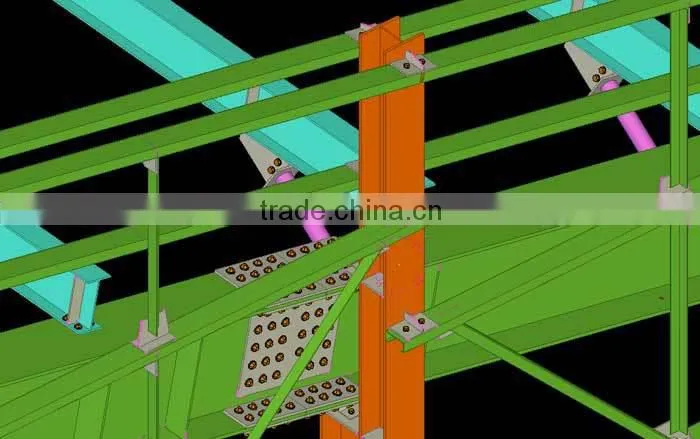 Steel structure workshop painting in different colors