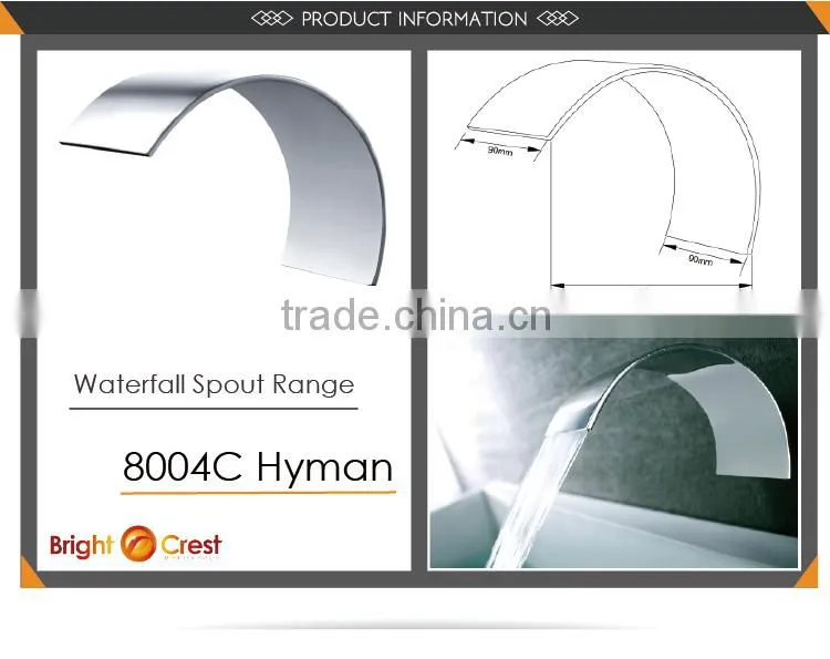 Stainless Steel Chrome Bathroom Basin Waterfall Faucet