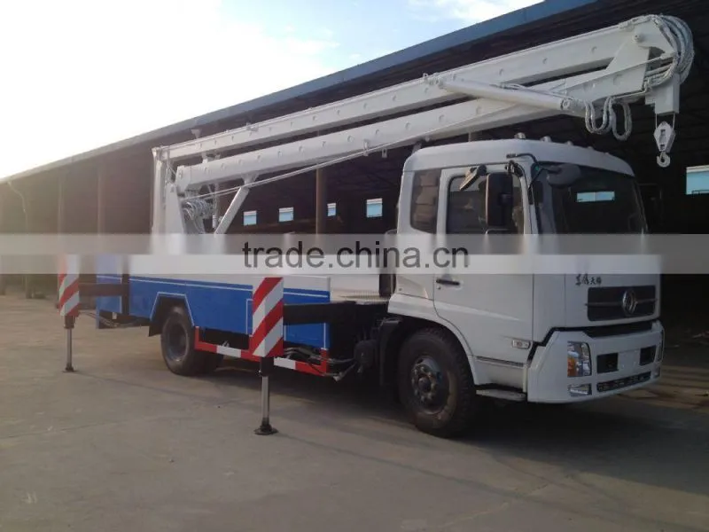 Dongfeng 16m hydraulic rising platform truck, hydraulic beam lifter