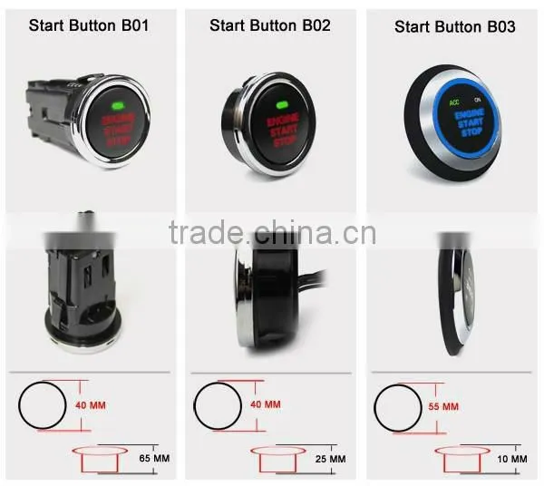 Engine start stop system smart key beret car alarm for Hyundai Rohens Coupe keyless entry with central locking system
