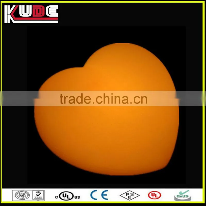 rohs approved new arrival plastic LED illuminated heart for wedding ceremony