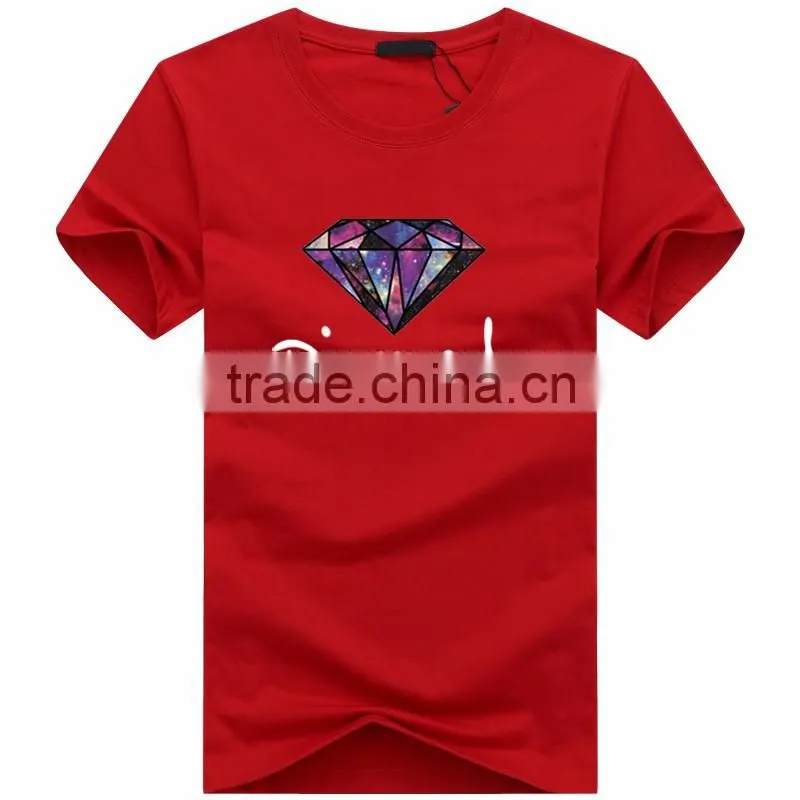 China factory custom made o neck blank men soft cotton plain tshirts