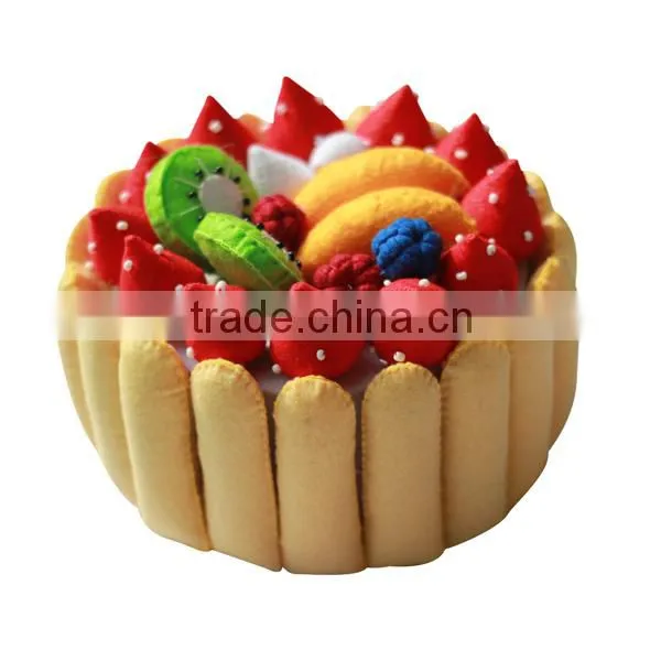 Beautiful non-woven fabric birthday cake decoration toy