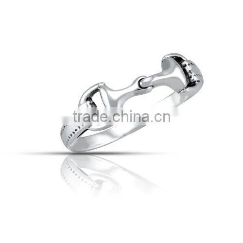 925 Sterling Silver Single Horse Horseshoe Jewelry Stud Earrings Equine Equestria