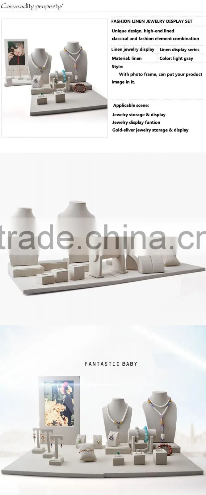 Luxury for shop cabinet window show display for jewelry sets stand