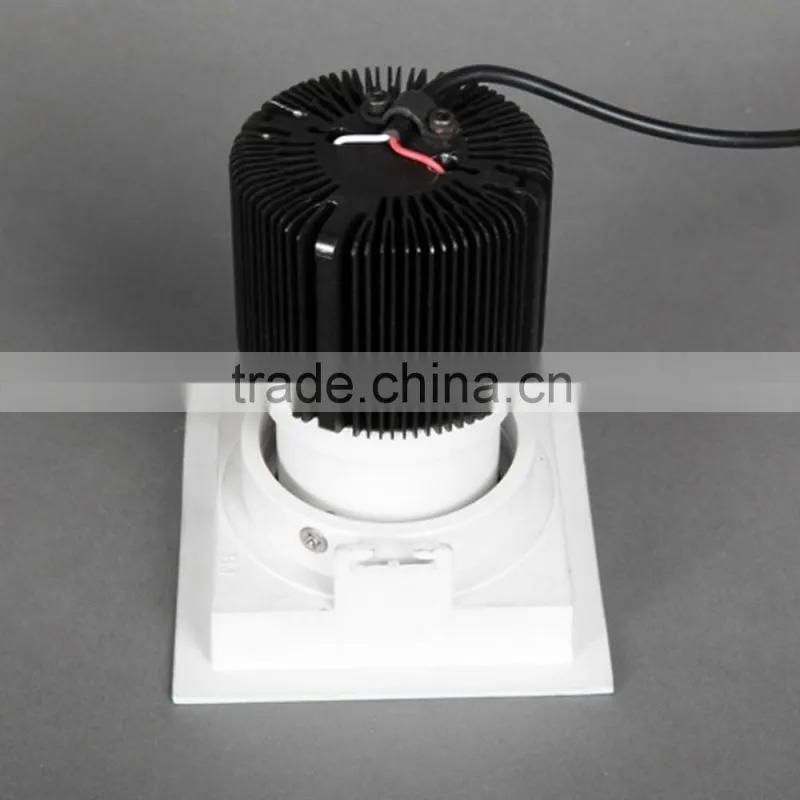 Square adjustable 6w 9w 13wled spotlight with aluminum heat sink